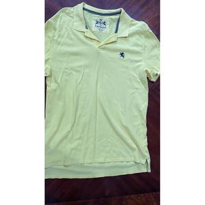 Express Men's Fitted Polo Shirt Size X-large‎ Yellow